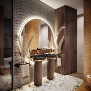 Luxury Illuminated Round Mirror