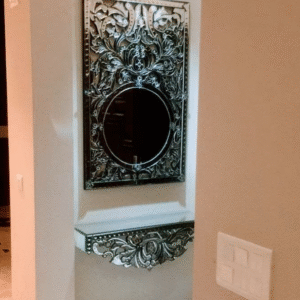 Elegant Venetian Wall Mirror with Shelf – Ornate Rectangular