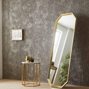 Gold Finish Stainless Steel Mirror Frame | Luxury Custom Shapes