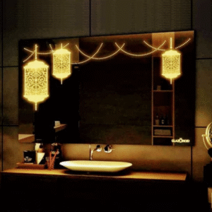 Horizon Glow: Bespoke Horizontal LED Mirror Collection