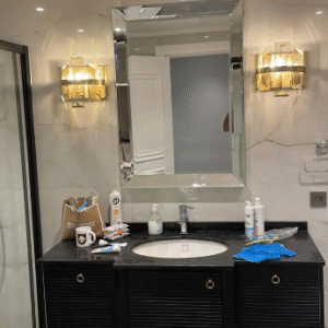 Modern Tapered Bevel Mirror – Frameless Luxury Wall Mirror